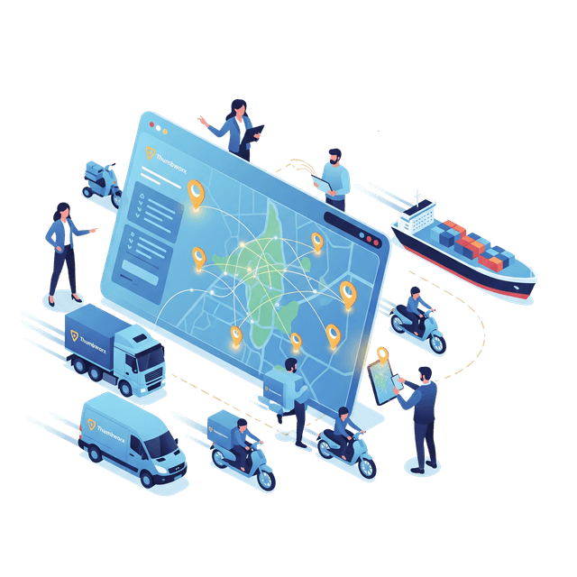 Thumbworx logistics overview illustration